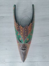 Maske Wanddeko Holz Handarbeit