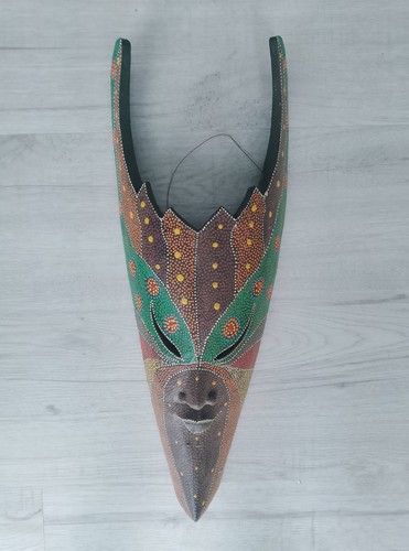 Maske wanddeko holz - wanddeko, handarbeit