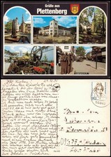 Plettenberg Mehrbild-AK   u.a. Wochenmarkt, Fußgängerzone uvm. 1996