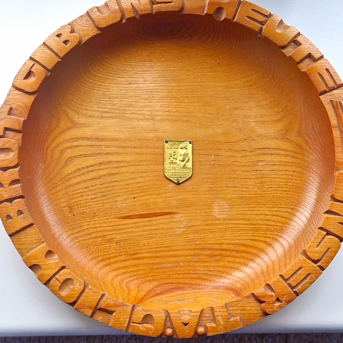 Runder holzteller wandteller - runder, holzteller/wandteller