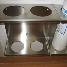 Edelstahl Doppel Halterung