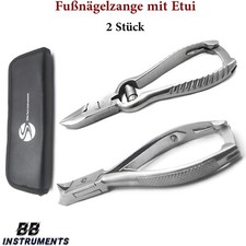 Kopfschneider Fußnagelzange Nagelzange für Starke Fußnägel mit Etui 2 Stück