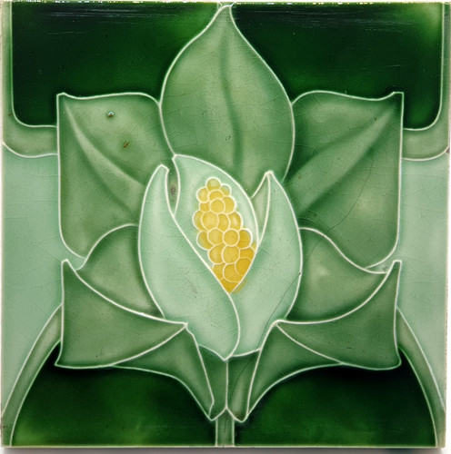 Antike kaminfliese floral - antike,