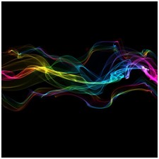 Wallario Glasplatte für Ikea Lack Tisch, 55x55 cm, Motiv: Bunter Rauch