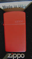 ZIPPO Red Logo  Slim Zippo Red