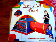 2in1  Set Kinder Spielzelt mit Tunnel 2+ (Garage Tent/Tunnel) 195x112x94cm