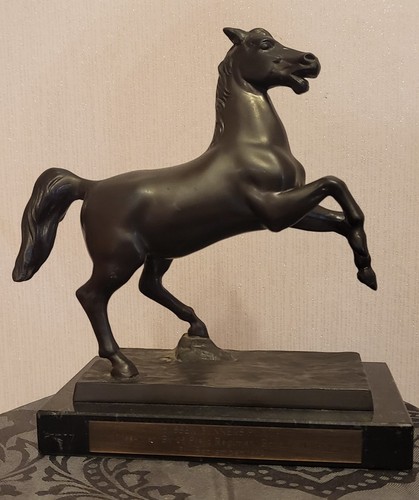 Bronzefigur steigendes pferd - steigendes,
