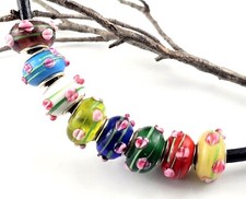 Lampwork Glasperlen Rondellen