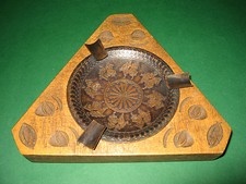 ALTER DDR HOLZ-ASCHENBECHER