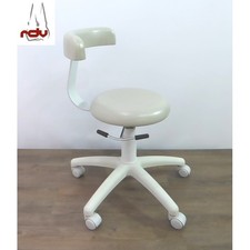 Rollhocker mit Lehne in beige Hocker Arztstuhl Assistenzstuhl