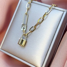 Damen Halskette Gold Anhänger