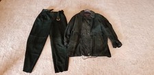 Lederkombi Damen Hose und Jacke mit Echtfell Kapuze Gr. 40/42 