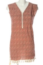 GOA Minikleid Damen Kleid Gr. DE 38 rot-creme-schwarz Casual-Look