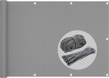 VOUNOT Balkon Sichtschutz HDPE Gewebe UV Schutz Wetterfest Anthrazit Balkonbespa