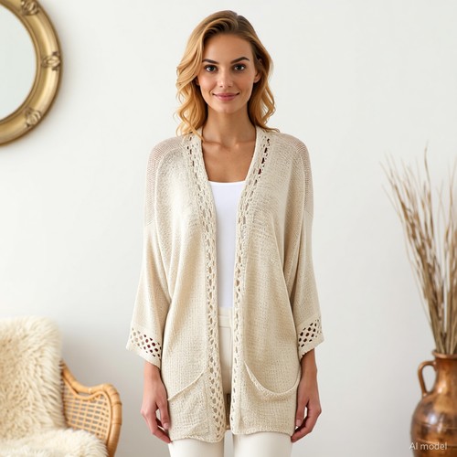 Boho lagenlook strickjacke - boho,