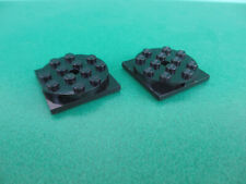 2x Lego Drehscheibe Drehplatte 61485 60474 flach schwarz quadrat (080123Y)