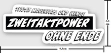 1x Aufkleber "Zweitaktpower" Zweitakt 2 Stroke Simson DDR Moped Schwalbe 
