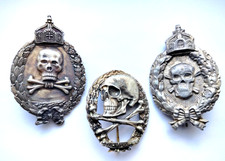 WW1 Totenkopf Abzeichen Set 3x