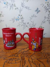 2 x Deutscher Weihnachtsmarkt Glühweinbecher rot 2006 0,2 l