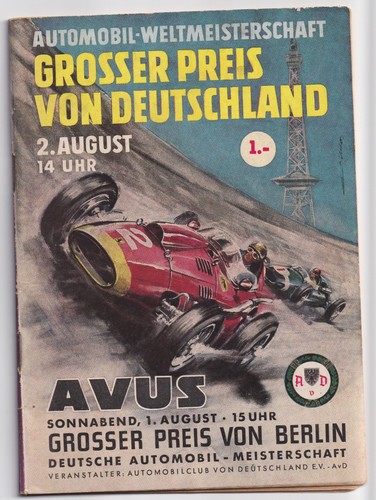 Rennprogramm avus rennen - -,