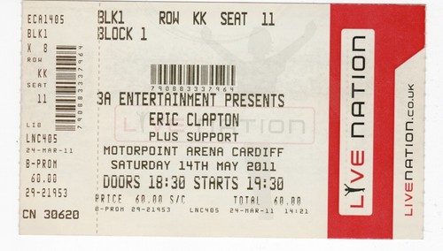 Eric clapton ticket cardiff - eric,