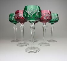 F. Kisslinger-Rattenberg ( Tirol) Set 6 Gläsern Bleikristall Überfang Weingläser