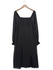 CLOCKHOUSE Langarmkleid Damen Kleid Gr. DE 40 schwarz Casual-Look