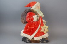 alter Dresdner Pappe Nikolaus Weihnachtsmann - geprägt 33,5cm - Presspappe