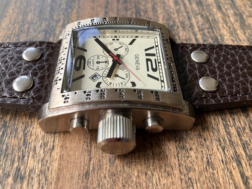 Riesige geneva retro herrenuhr - geneva,