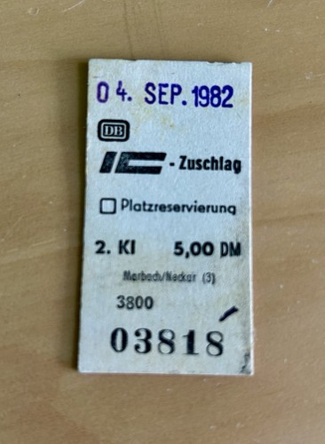 Zuschlag fahrkarte - db, ic-zuschlag,