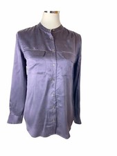 Equipment Femme Damen Bluse Gr. S Lila 100% Seide