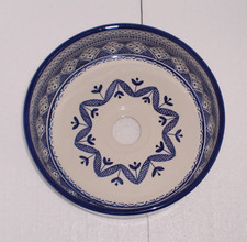 HANDBEMALTES KERAMIK HANDWASCHBECKEN * FES KERAMIK * blau & weiß 30 cm