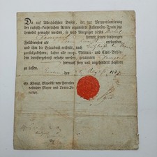 Entlassungsurkunde Militär Gumbinnen 1807 Siegel Russland Kaiserlich Feldienst