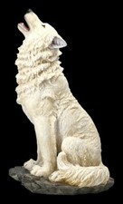 Wolf Figur groß - Weiß