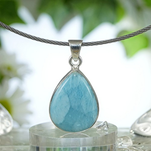 Larimar anhänger silber 925 - larimar,