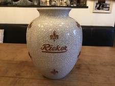karlsruher majolika Vase Werbung Reklame Für Rieker Schuhe 