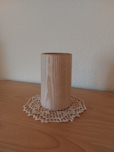 Blumenvase holz gedrechselt - blumenvase,