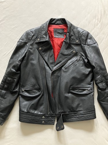 Vintage biker leder jacke - vintage,