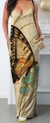 Kleid mit schmetterlingdruck - kleid,