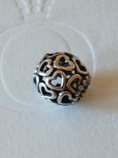 Original Pandora Element Charm, Filigrane Herzen, retired