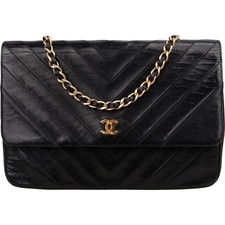 Chanel Chevron Lambskin 24K