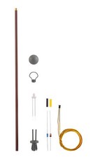 Viessmann H0 6727 Bausatz Holzmastleuchte der DR, LED warmweiß