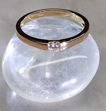 DIAMANT RING GR.21 ( Ca. 66) 925/- SILBER VERGOLDET, Brilliantschliff