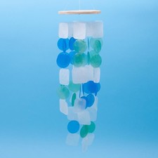 Muschel Mobile Windspiel blau