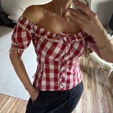 Trachten Bluse Carmen Gr 38