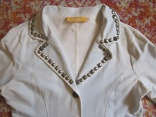 Jersey-Blazer Biba zartes blau/Farbverlauf u. Nieten Gr.M Neu