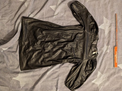 Fake leder kleid - leder, kunstleder