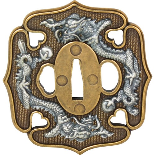 Samurai schwert tsuba drache - samurai,