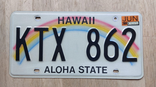 Nummernschild usa hawaii - nummernschild,