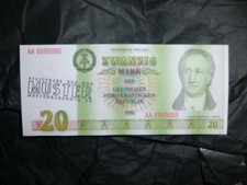 GDR, 20 M, Banknote, Sample